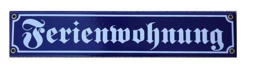 Schilder: Emailschild - Ferienwohnung – Neu und originalverpackt aus Ennetbürgen von open24shop