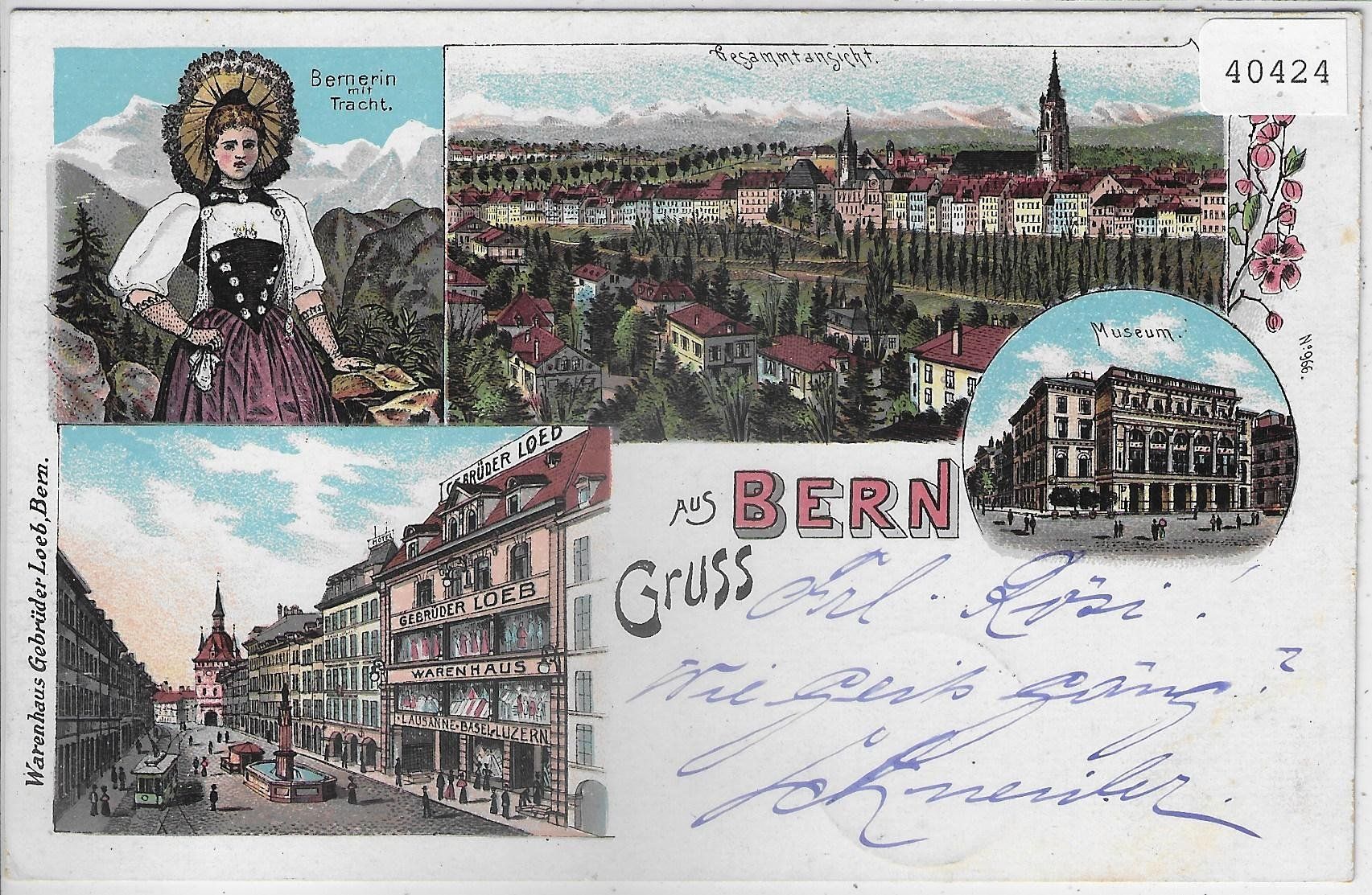 Cartoline postali: Gruss aus Bern - Warenhaus Loeb - Litho – Usato da Ettingen venduto da Kartenplanet