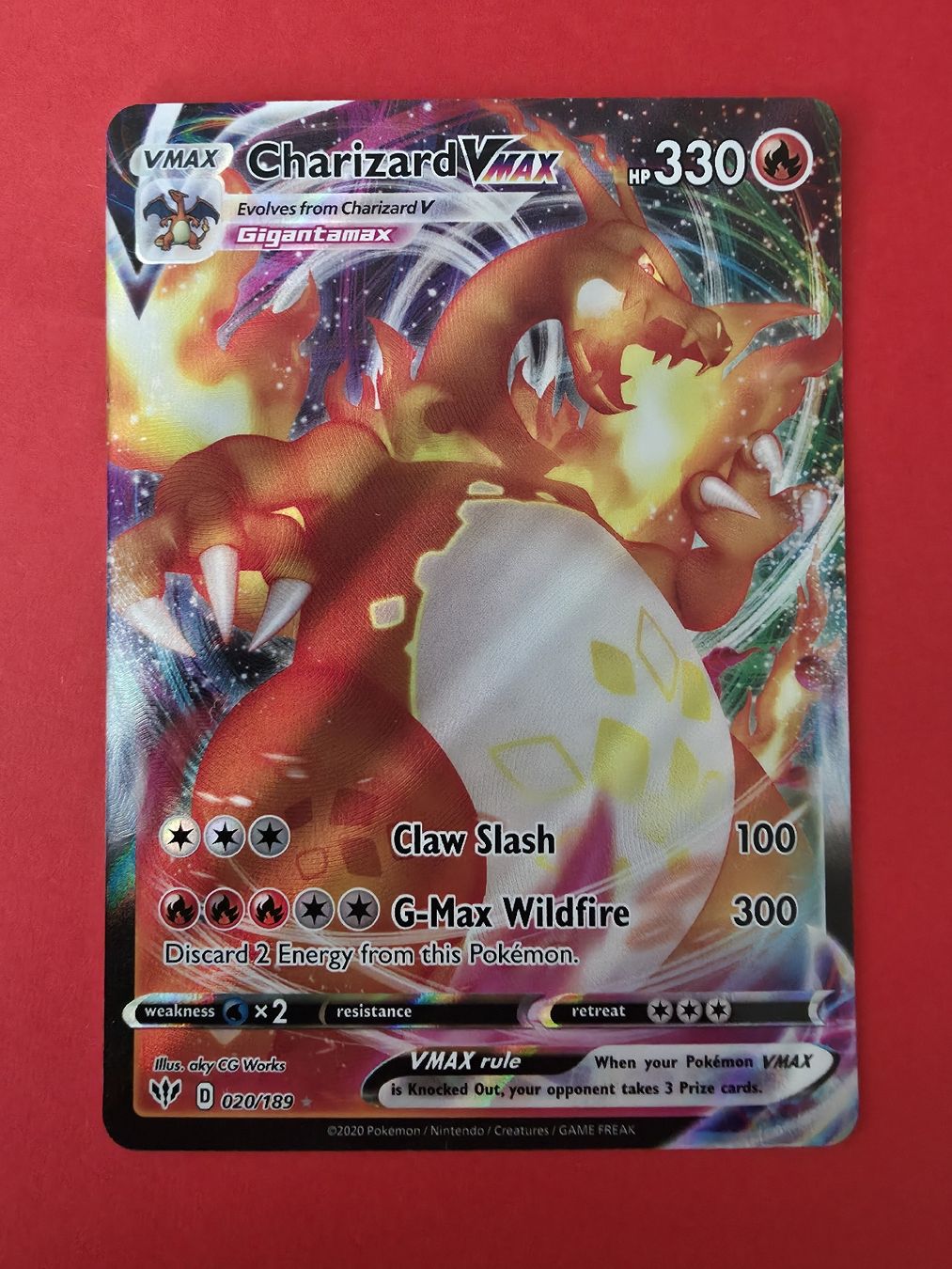 Pokémon Carte collezionabili: Charizard VMAX 020/189 – Nuovo (secondo la descrizione) da St.Gallen venduto da 6icksample 3