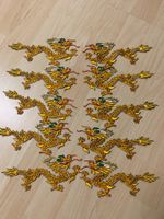 10 Drachen Bügelbild, Aufbügler, Applikation