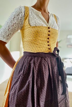 Original Münchner DIRNDL IN GELB, Grösse 32