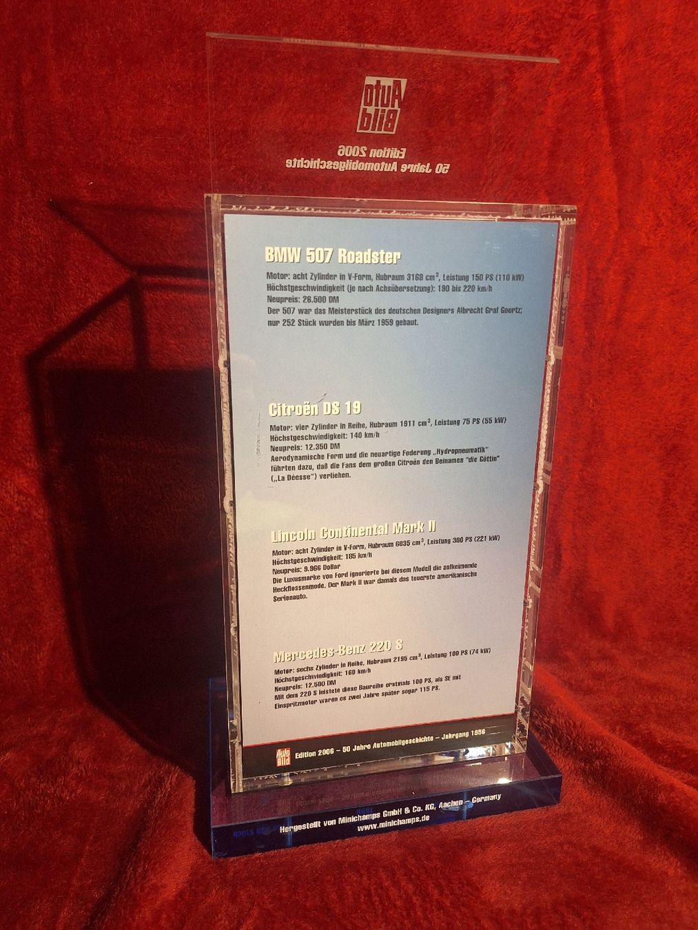 Modellini d'auto: Auto Bild Edition 2006: 4 Modellautos in Acryl Vitrine – Usato da Menzingen venduto da jon_kny7 6
