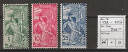 1900 : Weltpostverein Nr. 77B - 79B, postfrisch **