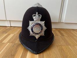 London Metropolitan Police Bobby Helmet Helm Original!