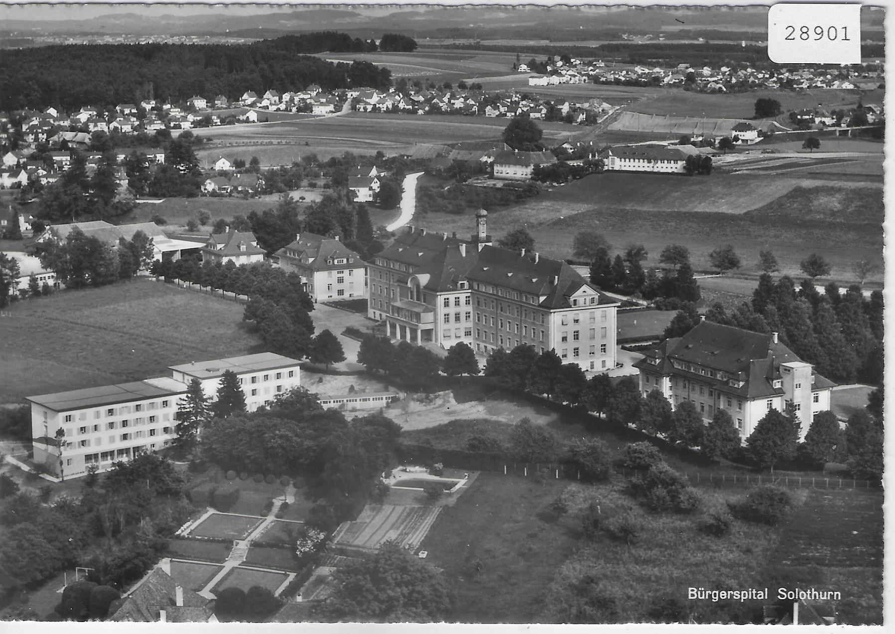 Ansichtskarten: Flugaufnahme Bürgerspital Solothurn – Gebraucht aus Ettingen von Kartenplanet