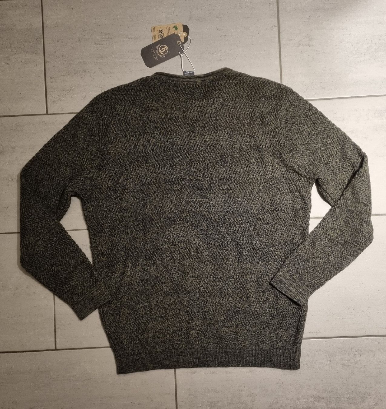 Maglioni & Felpe: Herren Strickpullover; Olivgrün ; Gr. XL; Neu! – Nuovo e nell'imballaggio originale da Flumenthal venduto da Krajan 2