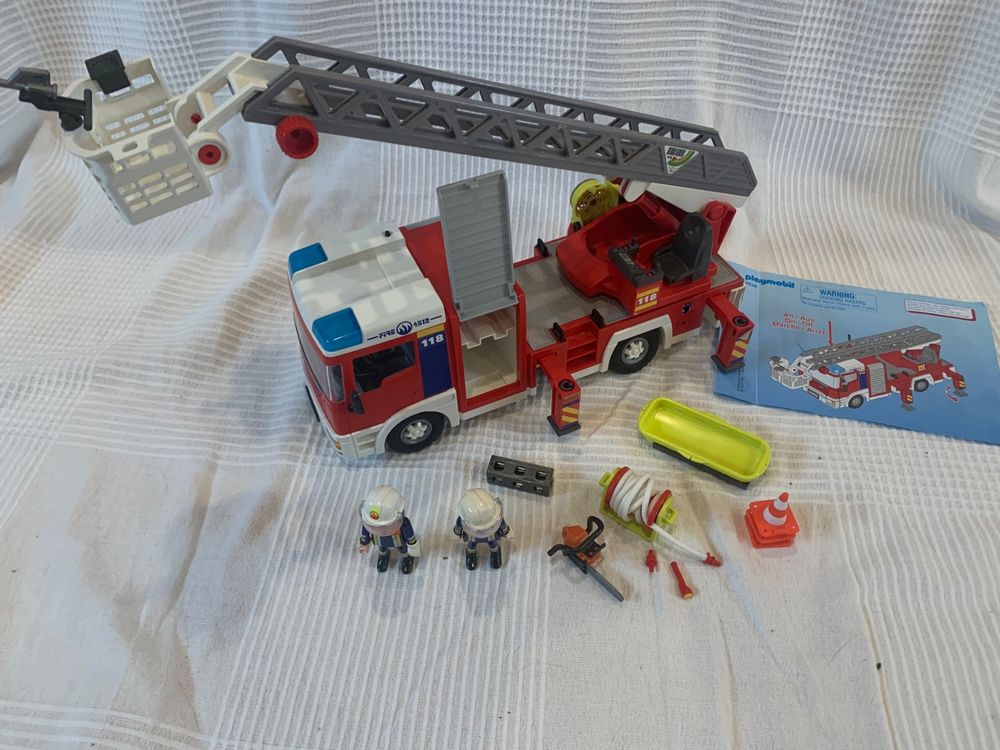 Playmobil 4820 Camion de pompiers grande échelle - Playmobil