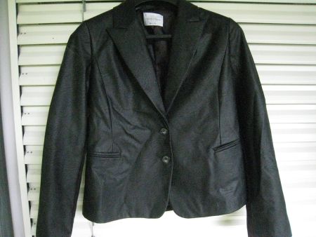 schwarzer Kunstleder Blazer / Vicario Cinque / M