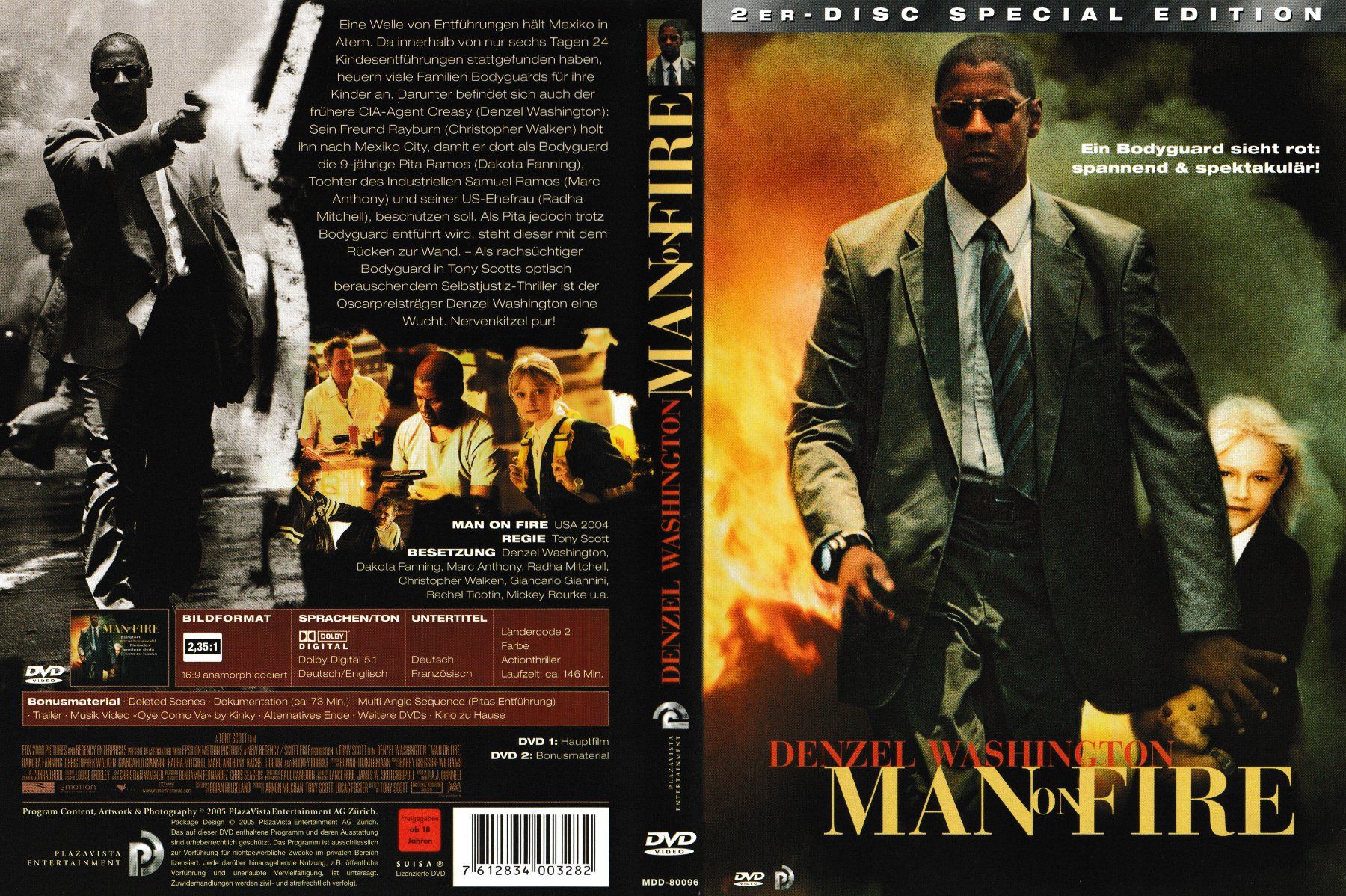 Tutti i DVDs: DVD - Man on Fire (2Disc Edition) – Usato da Langnau am Albis venduto da MediaRescuerKeLoX