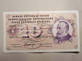 Billets 10 francs suisses 1973, belle série 84U