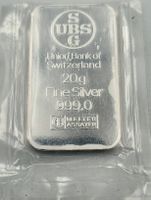 Silberbarren 20 g UBS Switzerland  silver 999.0 neuf