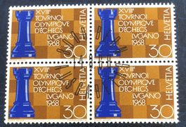 4 er Block Nr.454 mit Vollstempel Bern