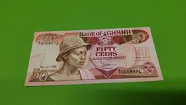 Ghana 50 Cedis Banknote, 1986, Sammlerstück, Top