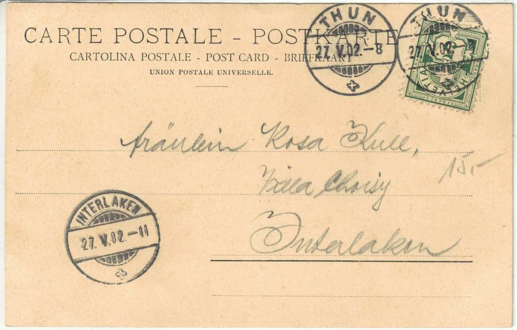 Cartes postales: Thun - Generalansicht - Dampfschiff – D'occasion à Ettingen par Kartenplanet 1
