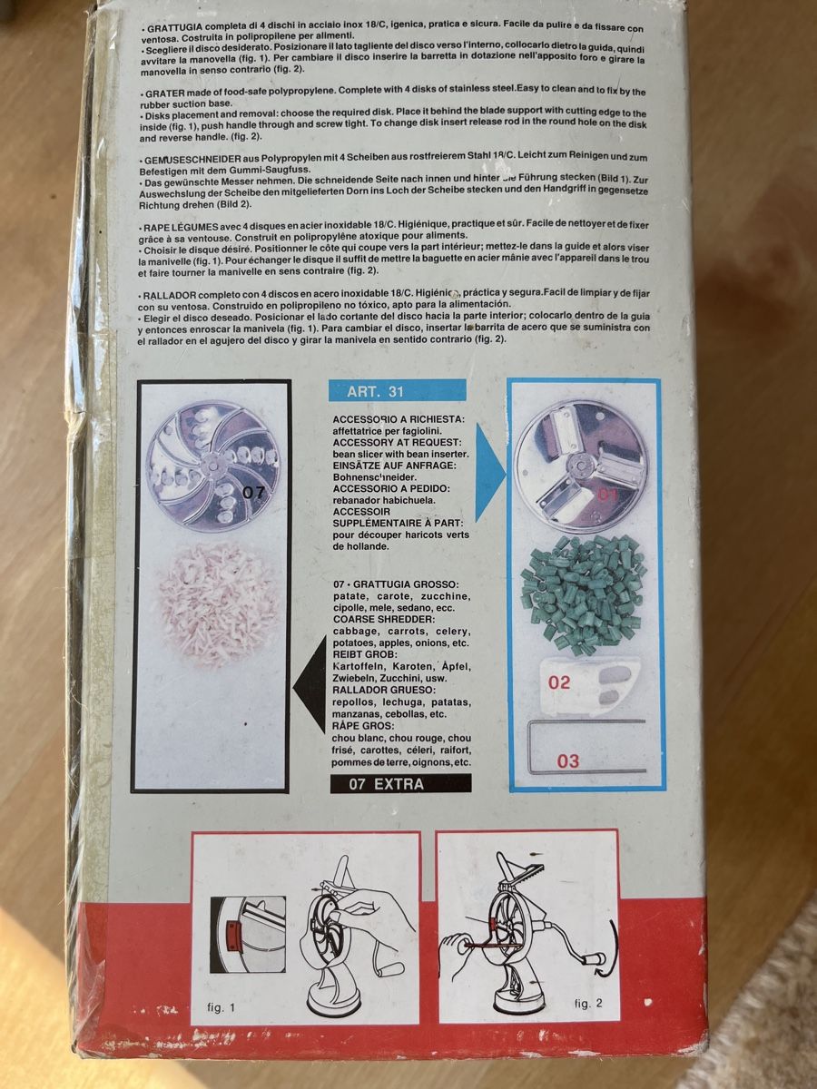 Elettrodomestici da cucina: Super Shred Vintage-Schneidemaschine – Nuovo e nell'imballaggio originale da Zürich venduto da BBET2025 4