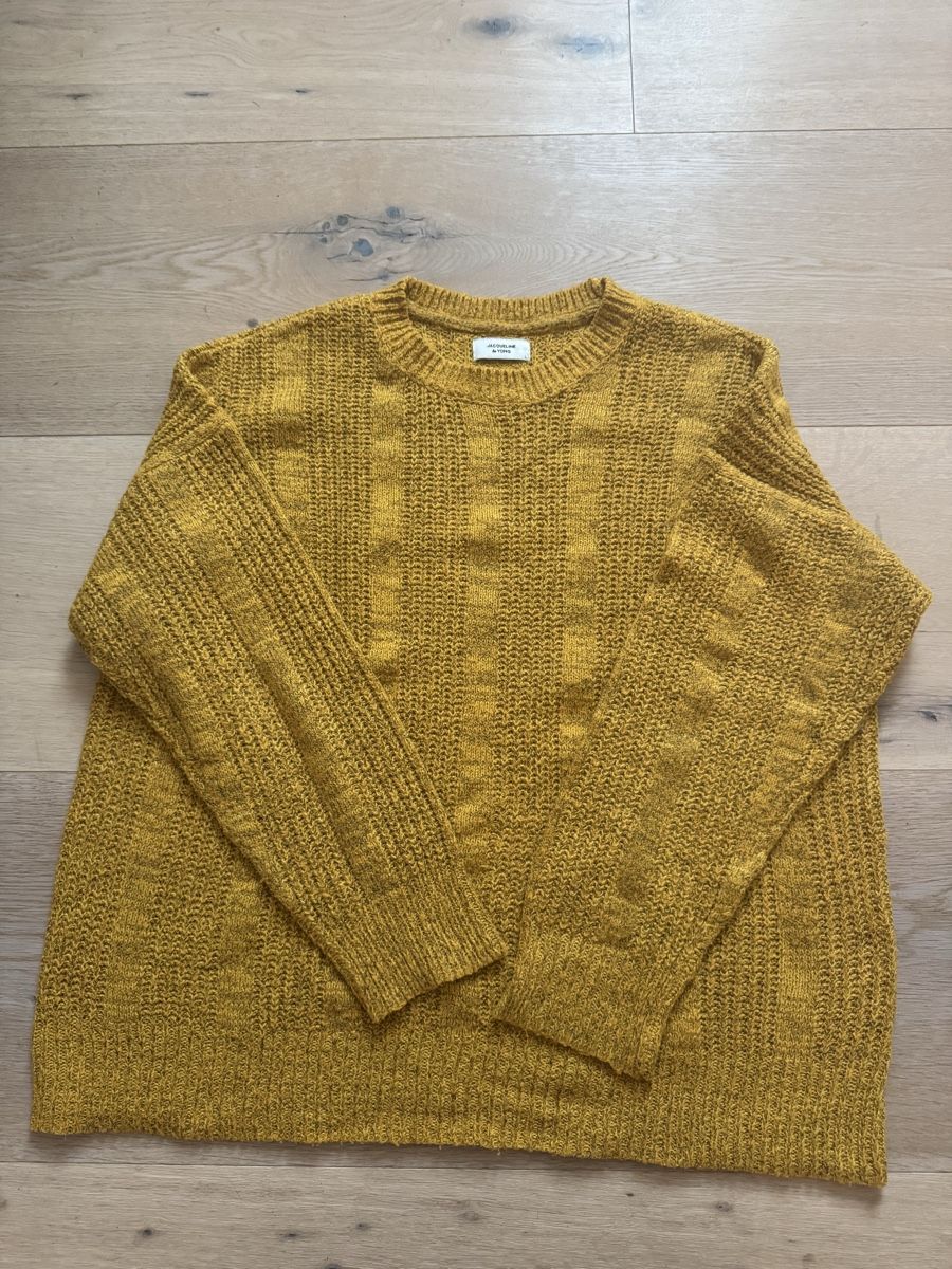 Maglioni & Felpe: Jacqueline de Yong Strickpullover, Grösse L, gelb – Usato da Winkel venduto da Schorley