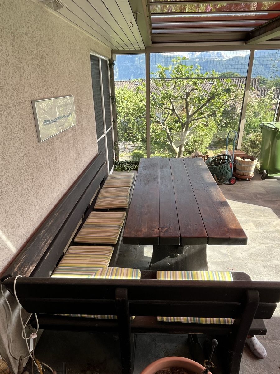 Panchine: Massive Holz Bankgruppe / Tisch – Usato da Meggen venduto da Ricardofrank 2