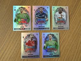 Lot 5 cartes édition limitée topps match attax 2026/2027