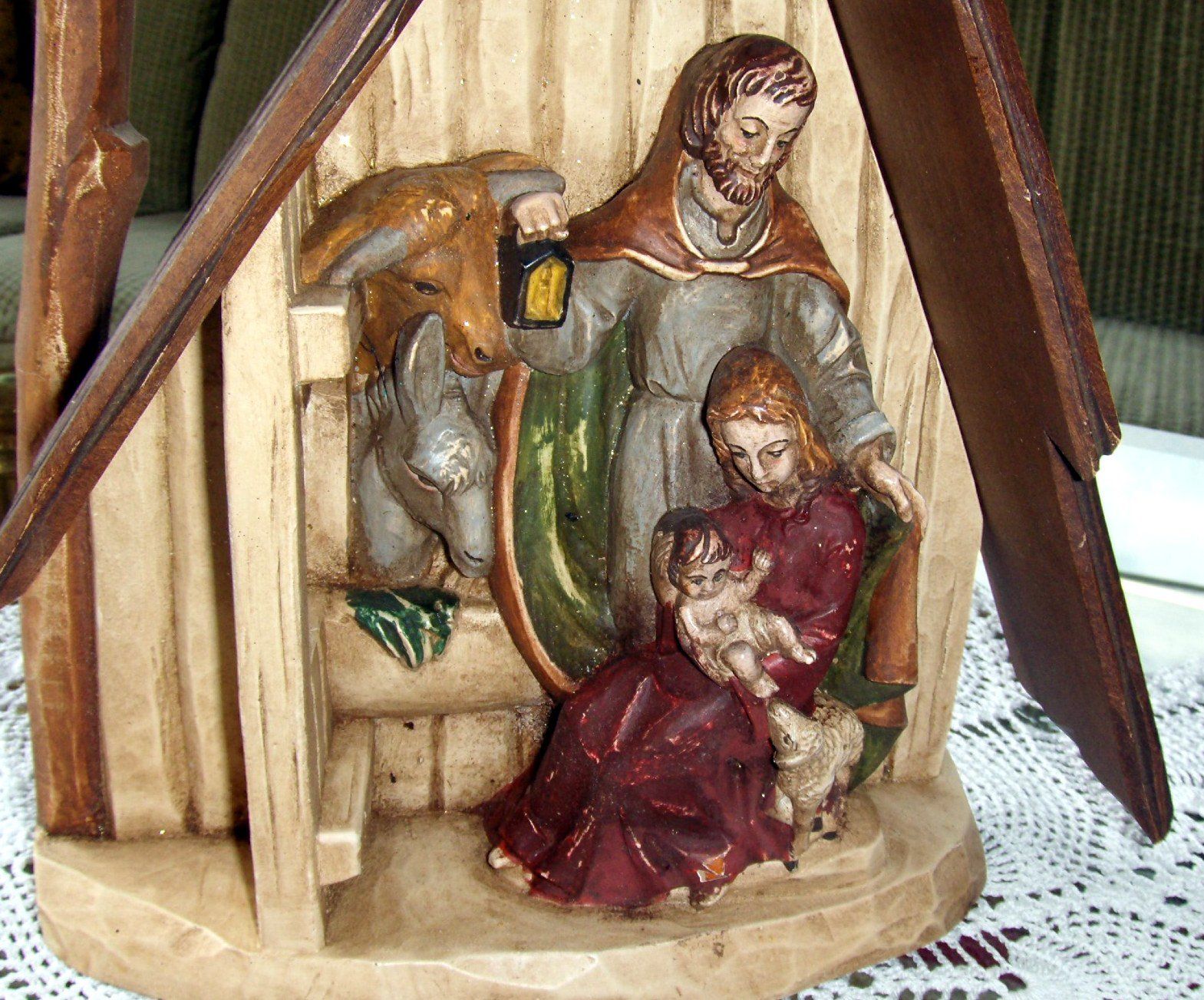 Alle Dekorationen: Weihnachtskrippe komplett mit Figuren – Gebraucht aus Eschenbach von Alicekunst