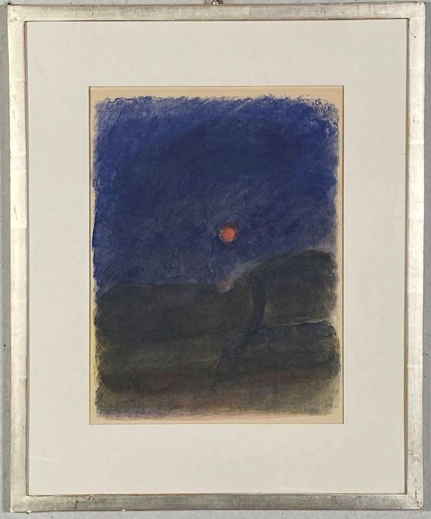 Ernst Morgenthaler - Roter Mond (Litho, monogrammiert & dat) (Gebraucht ...
