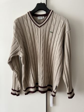 Lacoste Sport Cable Knit Jumper, Size 6 (Large)
