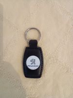Schlüsselanhänger PEUGEOT, Leder, ca. 8 cm