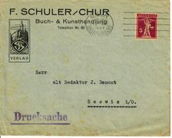 Brief, F. Schuler Kunsthandlung Chur 1927