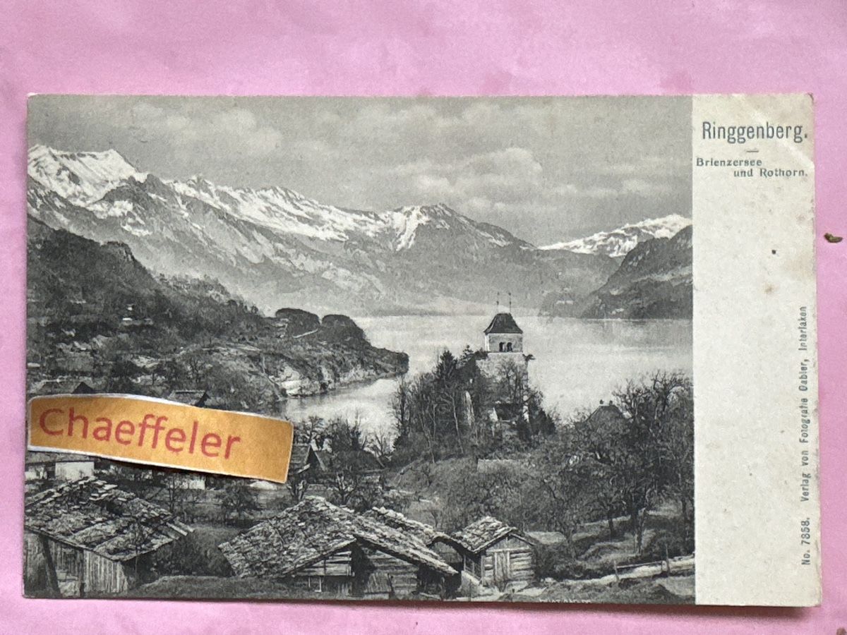 Cartoline postali: Riggenberg, Brienzersee und Rothorn – Usato da Zürich venduto da Chaeffeler