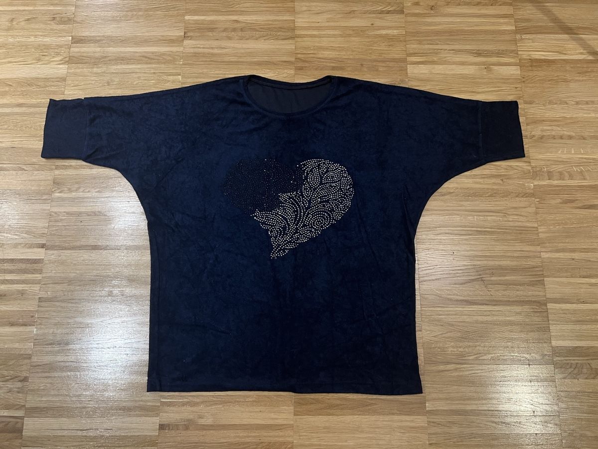Blusen: Navy blue velvet blouse – Defekt aus Adliswil von Marjin