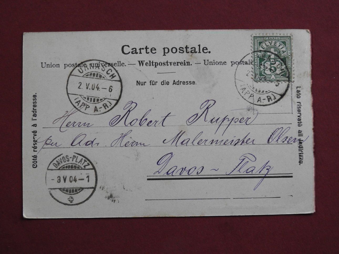 Cartoline postali: AK Urnäsch mit Hochalp – Usato da Rain venduto da 999-800-K 1