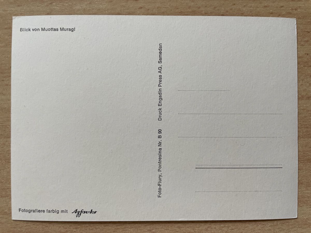 Ansichtskarten: Postkarte Blick von Muottas Muragl – Gebraucht aus Neuhausen am Rheinfall von Arielle55 1