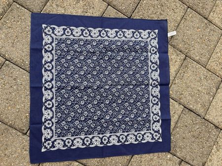 Ein Appenzeller Tüchlein blau mit weisser Musterung NEU