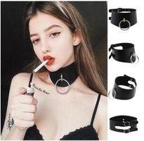 NEUES Halsband schwarz mit dem Ring der O - 221881