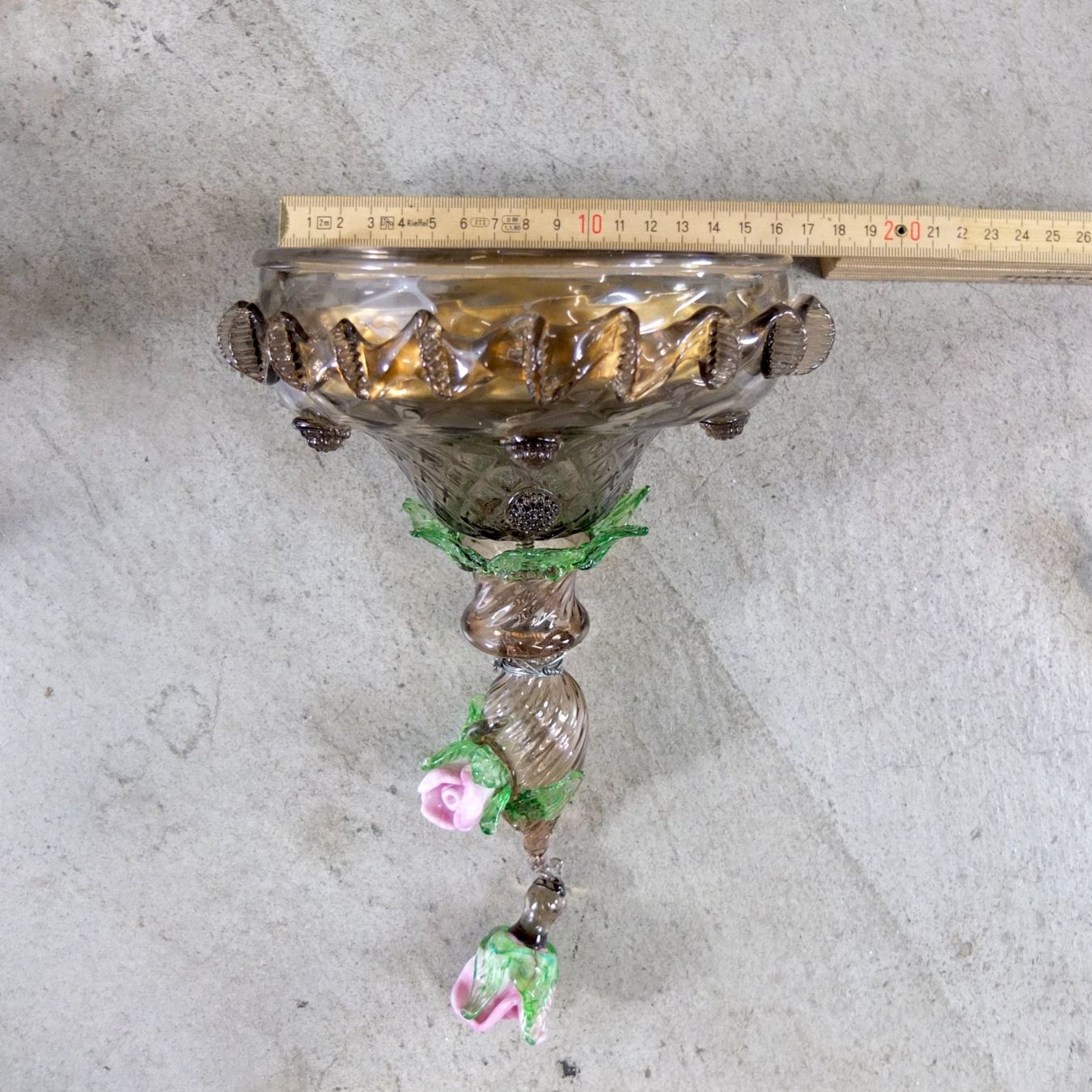 Murano Lampade: 2 antike Wandleuchten aus Muranoglas – Usato da Basel venduto da Brocki-auf-dem-Wolf 3