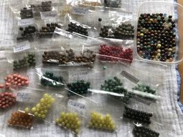 Restposten - div. Halbedelstein-Perlen 6mm - DIY Schmuck