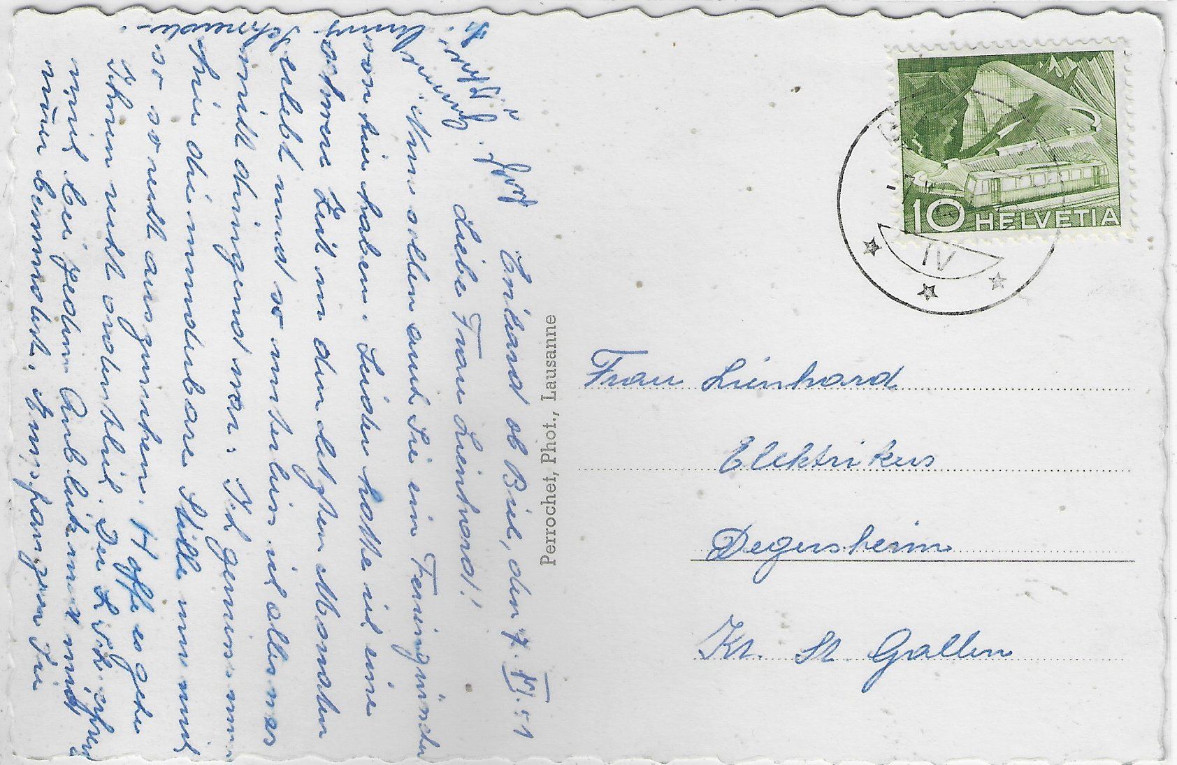 Cartoline postali: Evilard - Vue generale - Leubringen – Usato da Ettingen venduto da Kartenplanet 1