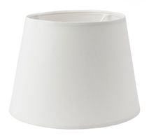 2x weisse Stoff-Lampenschirme