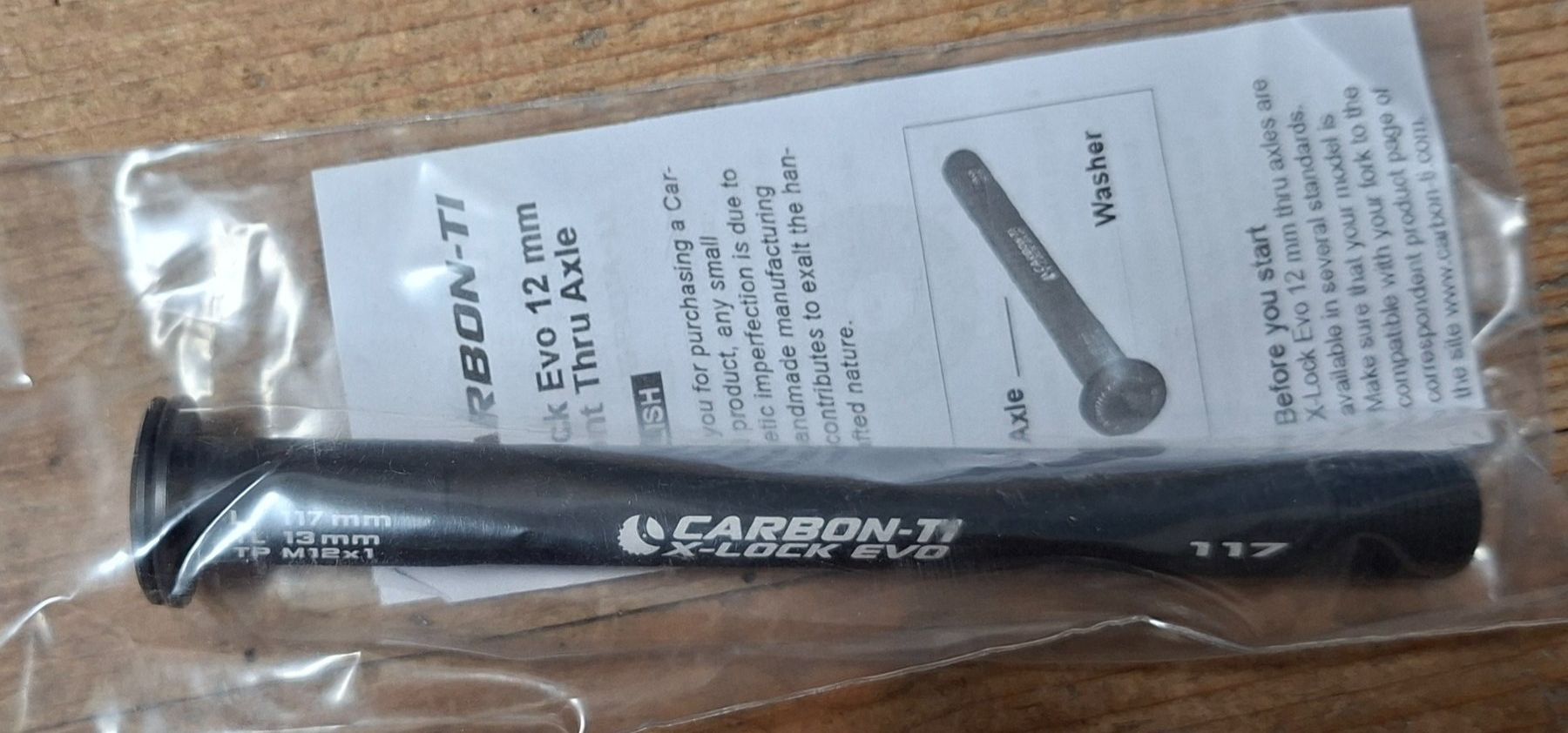 Pezzi di ricambio: Carbon Ti X-Lock Evo Achse 117mm – Nuovo e nell'imballaggio originale da Liestal venduto da Schaf5