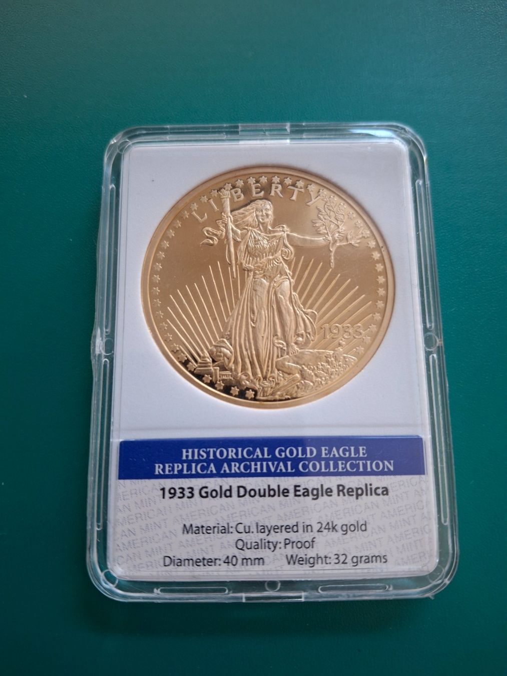 Alle Münzen: 1933 Gold Double Eagle Replica – Gebraucht aus Bern von maximus365 2