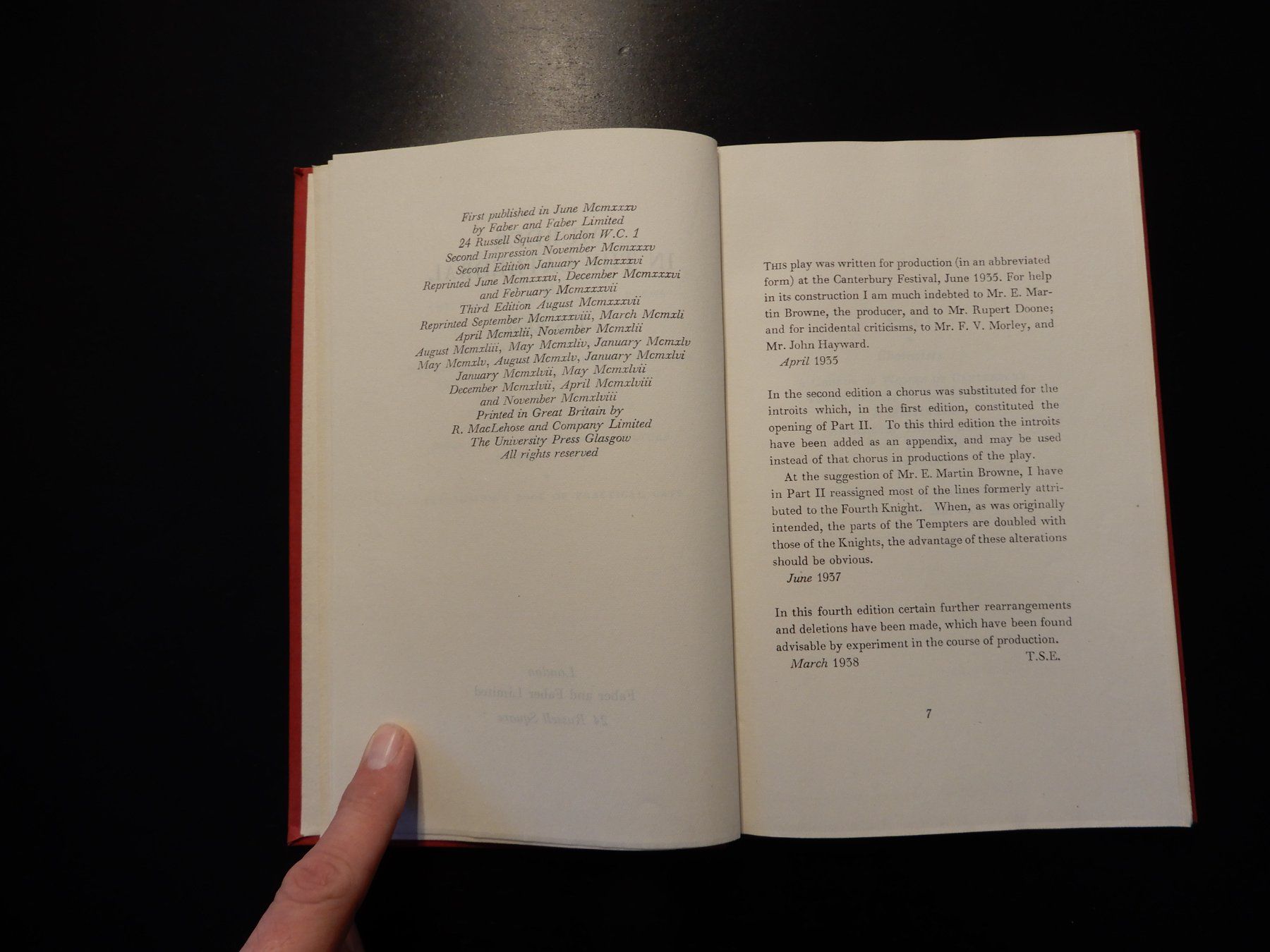 Bücher: T.S. Eliot: Murder in the Cathedral 1958 – Gebraucht aus Erstfeld von Mario_boe0 3