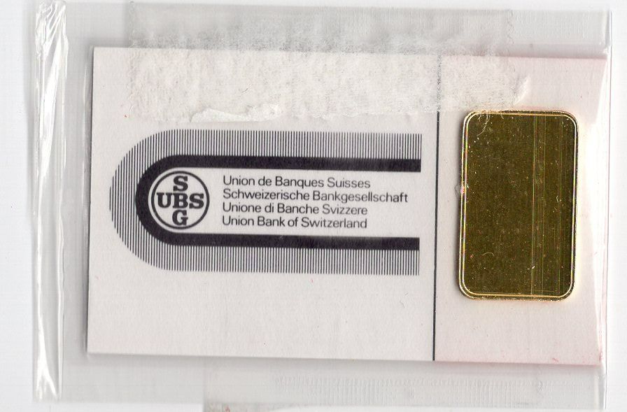 Metalli preziosi: (1060) Goldbarren, 5 g, UBS, stgl – Usato da Rüthi (Rheintal) venduto da erdnuessli1 1