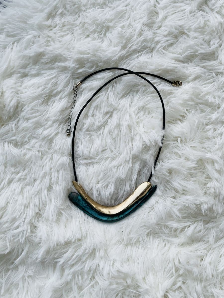 Catenine: COLLIER PENDENTIF TURQUOISE ET DORÉ – Nuovo (secondo la descrizione) da Lausanne venduto da mau_6tnl 1