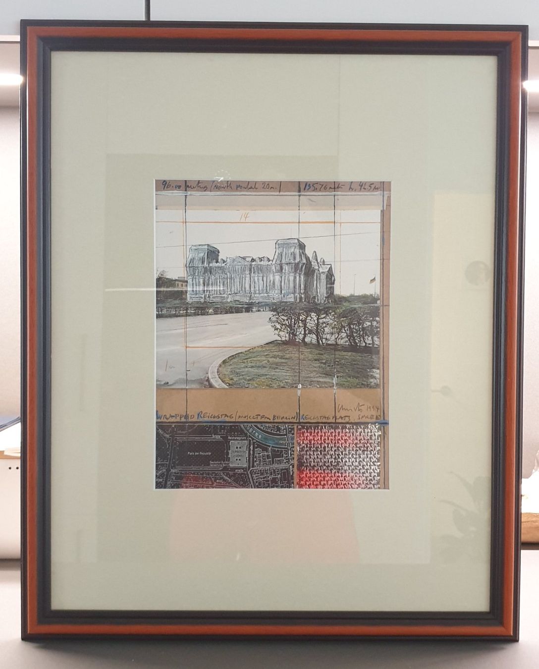 Poster & Bilder: Collage Wrapped Reichstag Berlin - Christo 1994 – Gebraucht aus Villigen von nottel