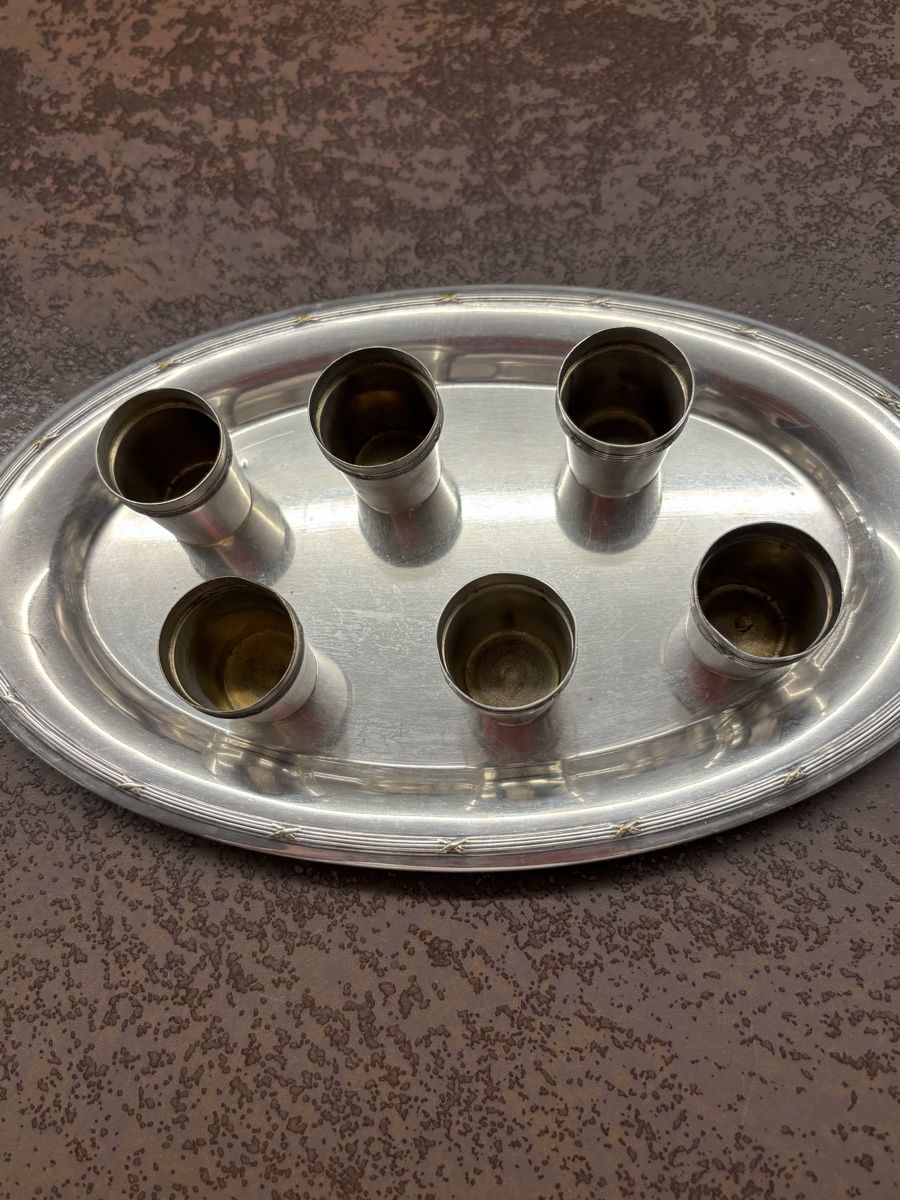 Set di piatti: Vintage Versilbertes Schnapsset – Usato da Muttenz venduto da blume245 3