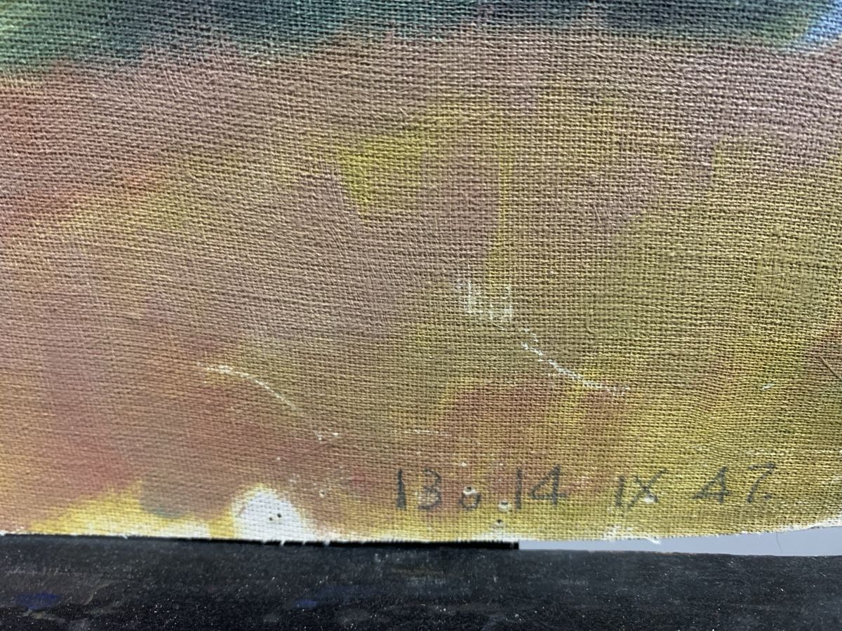 Gemälde: Linthebene 1947 J. Burkhardt – Gebraucht aus Wolfhalden von SecondAntique 2