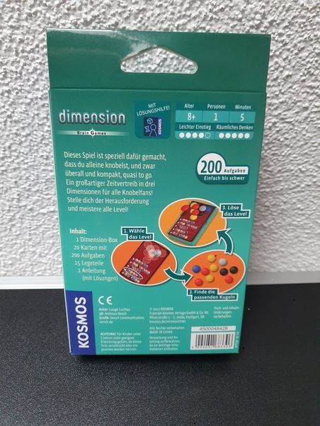Kosmos Giochi: Neu - Kosmos - Dimension - Brain Games – Nuovo e nell'imballaggio originale da Dagmersellen venduto da Jarsetz_Restposten 1