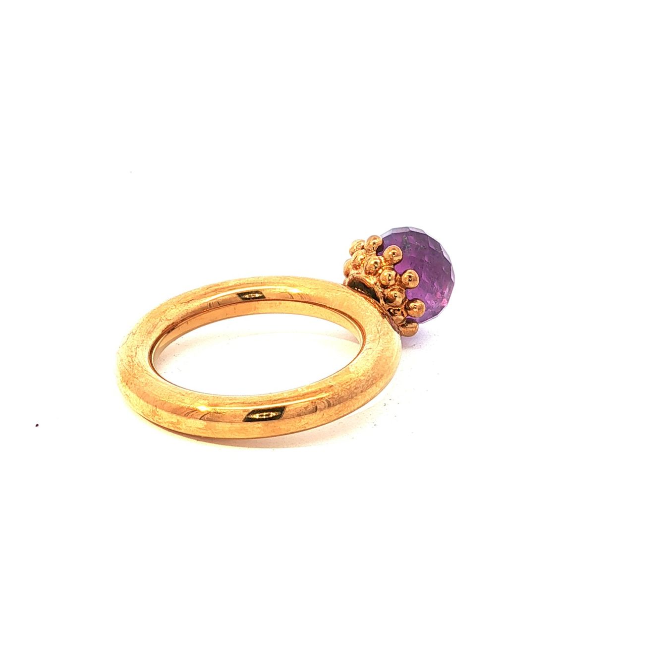 Olga Ribler Anelli: Edelstahl pneu Ring mit Amethyst Ringgrösse 61 – Nuovo (secondo la descrizione) da Luzern venduto da Schmuckoutlet 2