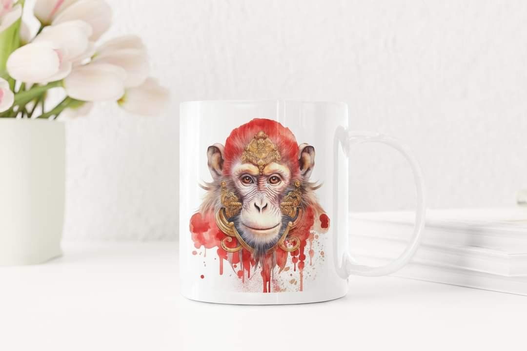 Tazze: Chinesisches Tierzeichen Affe Keramik Tasse NEU – Nuovo e nell'imballaggio originale da Balsthal venduto da tudorf