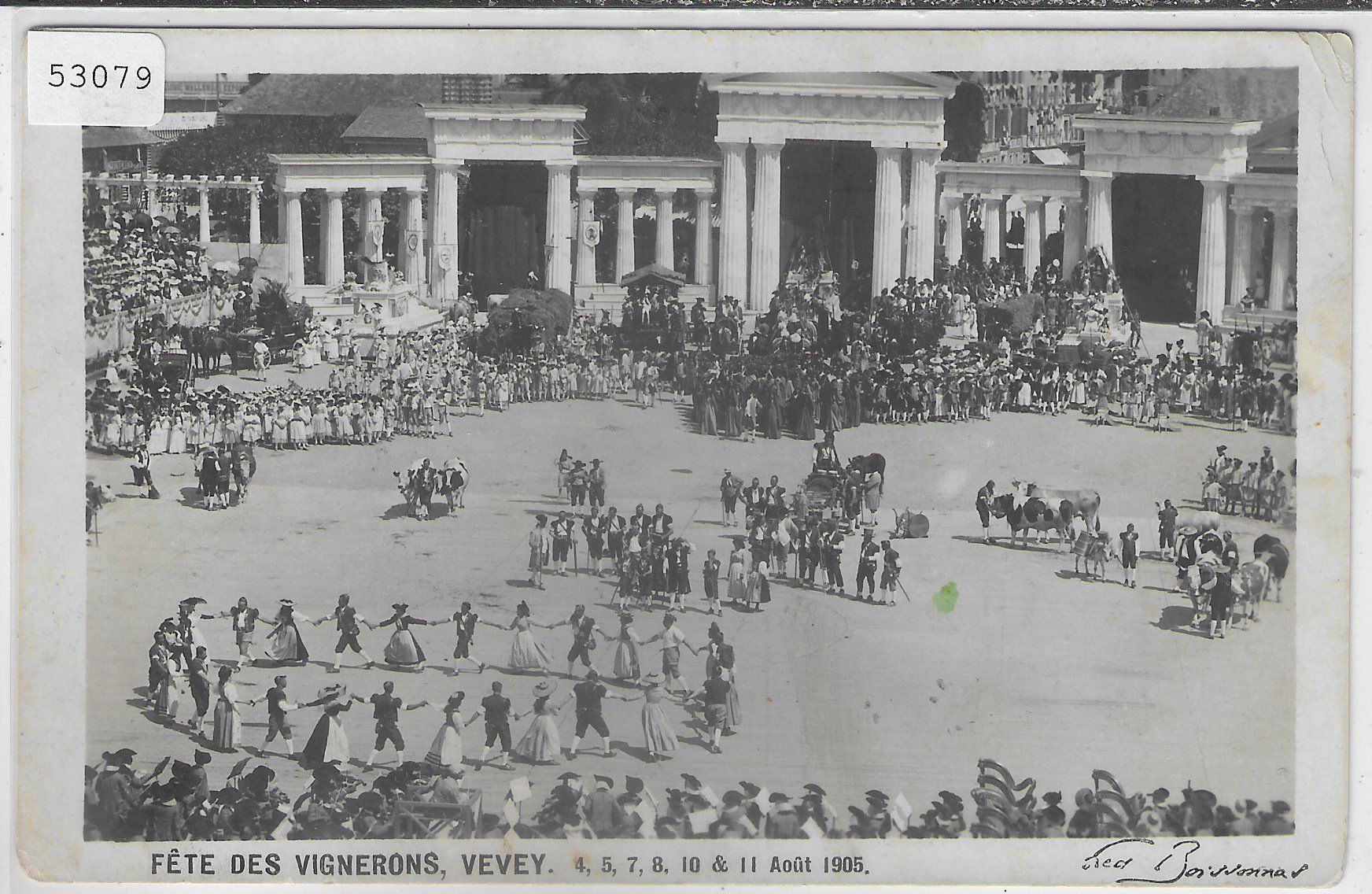 Cartoline postali: Fete des Vignerons - Vevey - 1905 – Usato da Ettingen venduto da Kartenplanet