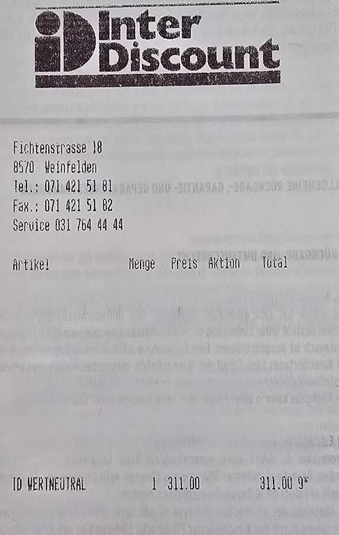 Buoni: Interdiscount Geschenkkarte – Usato da Wigoltingen venduto da lumpich 1